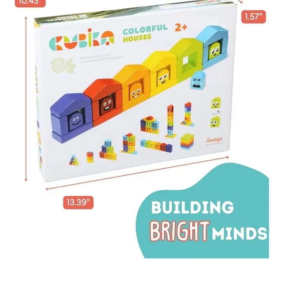 Cubika Montessori colorful Emotion building blocks - Picture 4 of 7